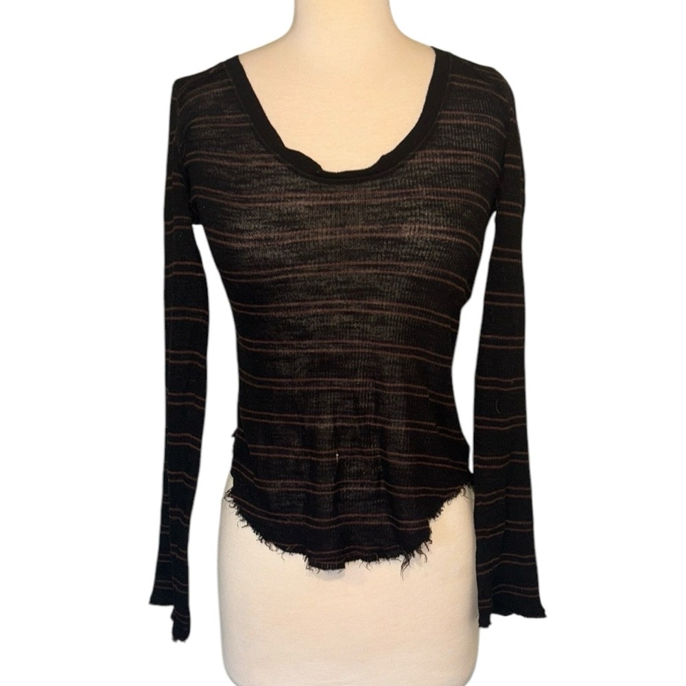Black Striped Women's Top